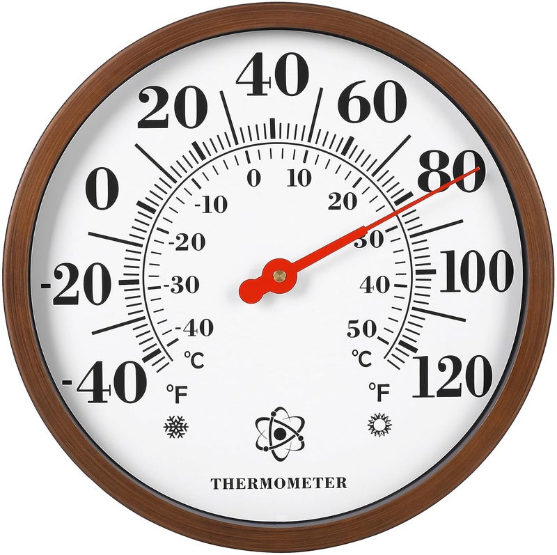 TERMOFLY 12.3 Large Numbers Premium Steel Outdoor/Indoor Thermometer Vintage Style Decorative - Image 1